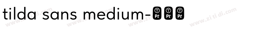 tilda sans medium字体转换
